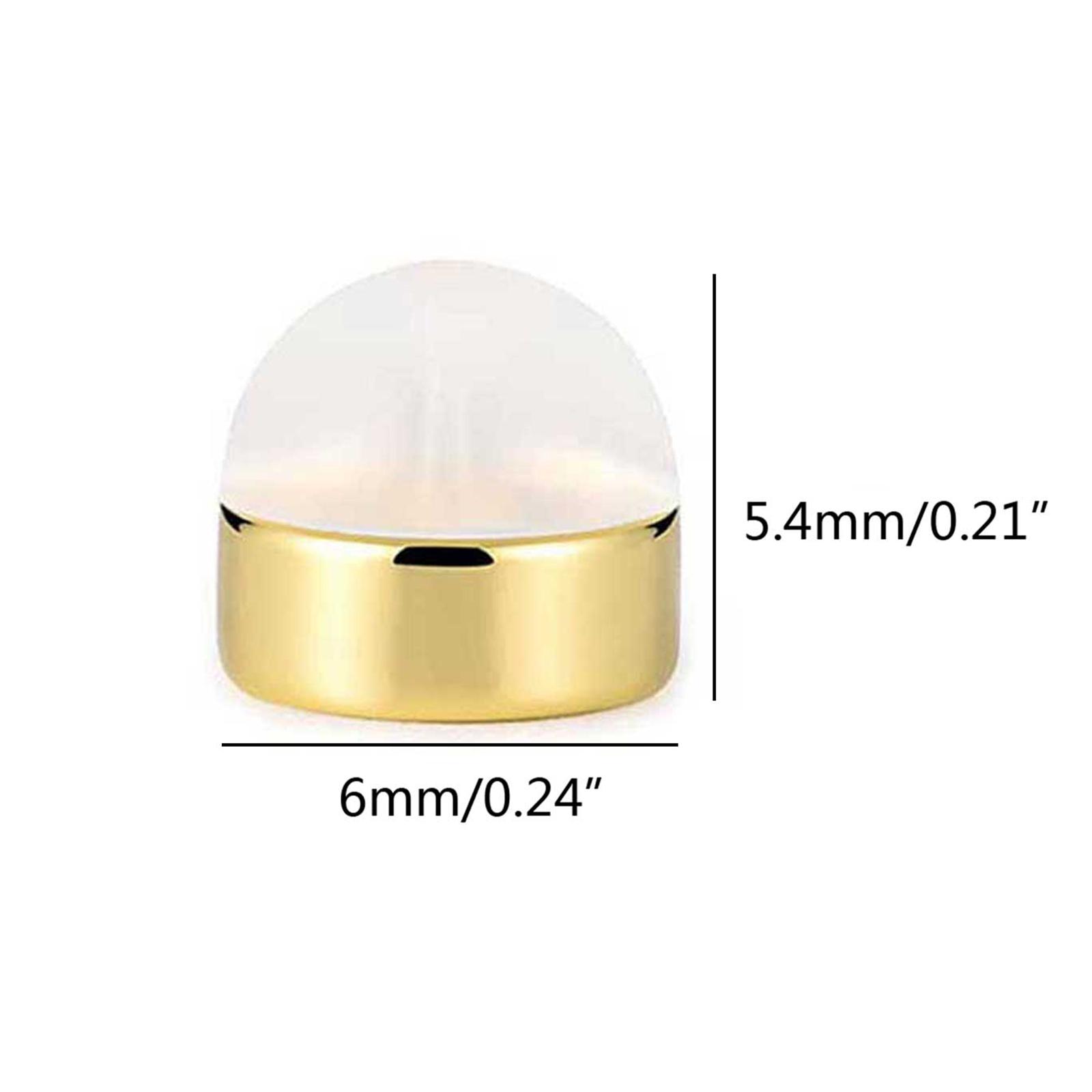 

12x/set Soft Earring Backs Silver Gold for Studs Soft Clear Silicone Earring Backings Replacements Hypoallergenic Safety срібний/золотий