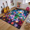 "Colorful Iris In Fantasy Garden Design" Patterned Carpet, Non Slip Mat Suitable for Living Room and Bedroom Sofas