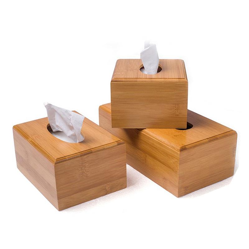 Wooden Tissue Box Modern Minimalist Design Tissue Box Holder Wood Tissue Case For Hotel Restaurant Hotel Office Easy-Refill
