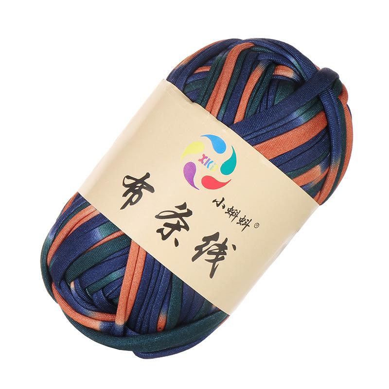 Needlework Knitting Crochet Yarn Printed Fabric Strips Line Colorful Segment Dyed Fabric Strips Line Handmade Diy Knitting Yarn Ball