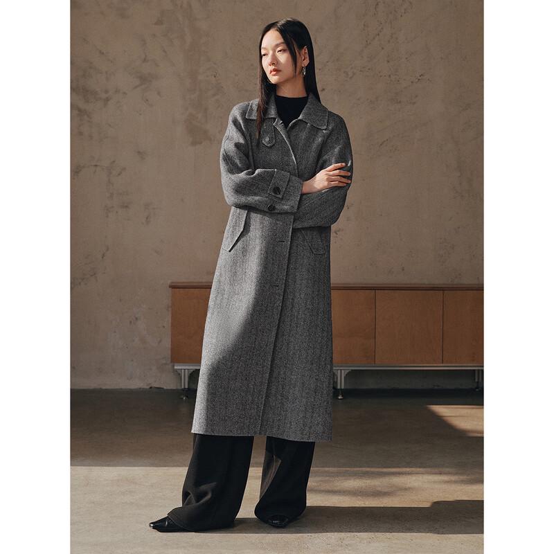 PEACEBIRD Women's Wool Blend Double-Faced Coat