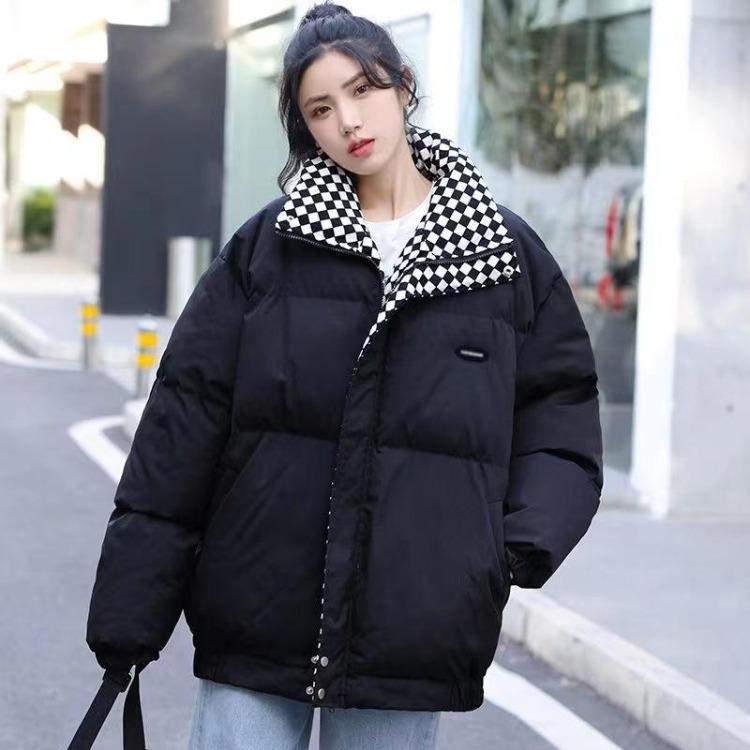 Parka Trapuntati Blu Moda Invernale Cappotti e Giacche Spessi Caldi Stile Studentesco