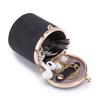 Portable Real Leather Jewelry Travel Wallet Mini Kiss-Lock Cylindrical Storage Box, Compact Organizer for Rings, Earrings, Coins
