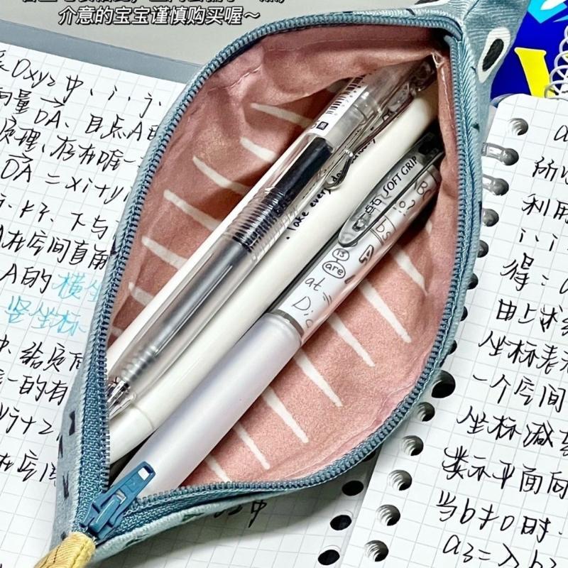 Novelty Fish Pencil Case Multipurpose Pen Pouches Large Capacity Pencil Organiser Storage Bag For Students Adult Kid