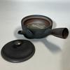 Nippon Tosai Benly Teapot, 1.5-inch Flat Bowl, Black Yuzu