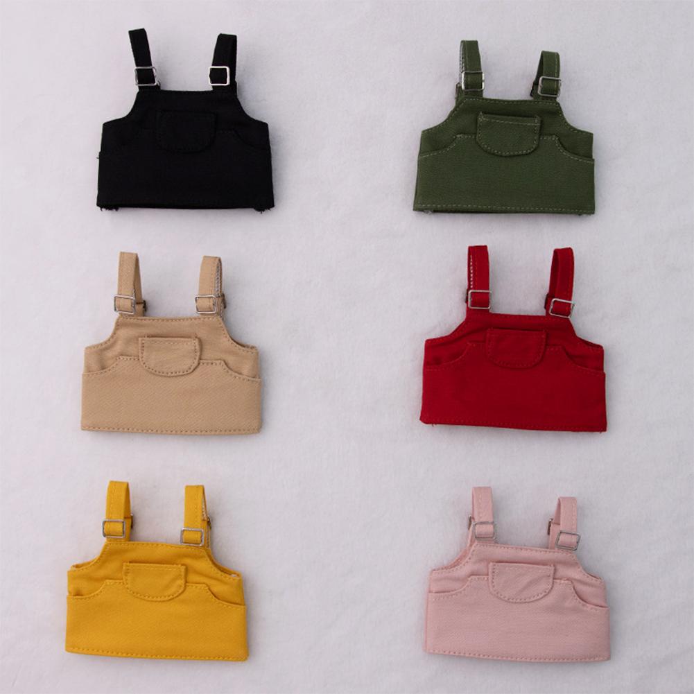 For 17cm Labubu Doll Clothes Fashion Clothes Shoulder Strap Skirt Doll Clothes Color Match Shorts Dolls Accessories Cute Decoration Little Clothes