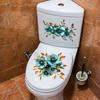 Home Decoration Embossed Flower Leaf Stickers Self-Adhesive For Toilet Lid Bathroom Bedroom