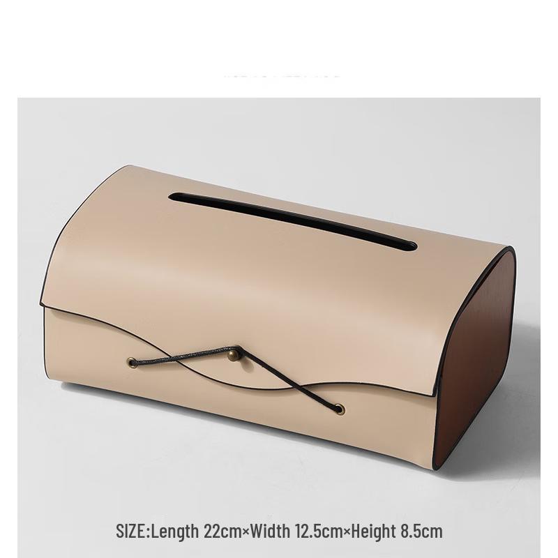 Qiaomeiren Light Luxury Leather Tissue Box