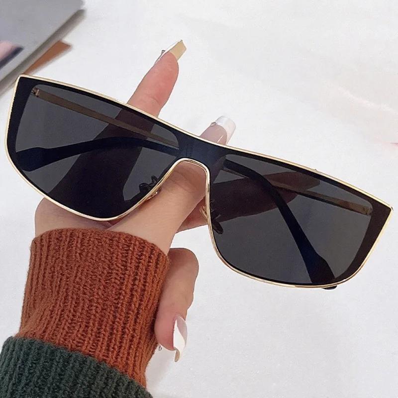 Square Punk Sunglasses for Men Women UV400 Protection Retro Riding Car Driving Goggles Trendy Outdoor Travel Eyewear