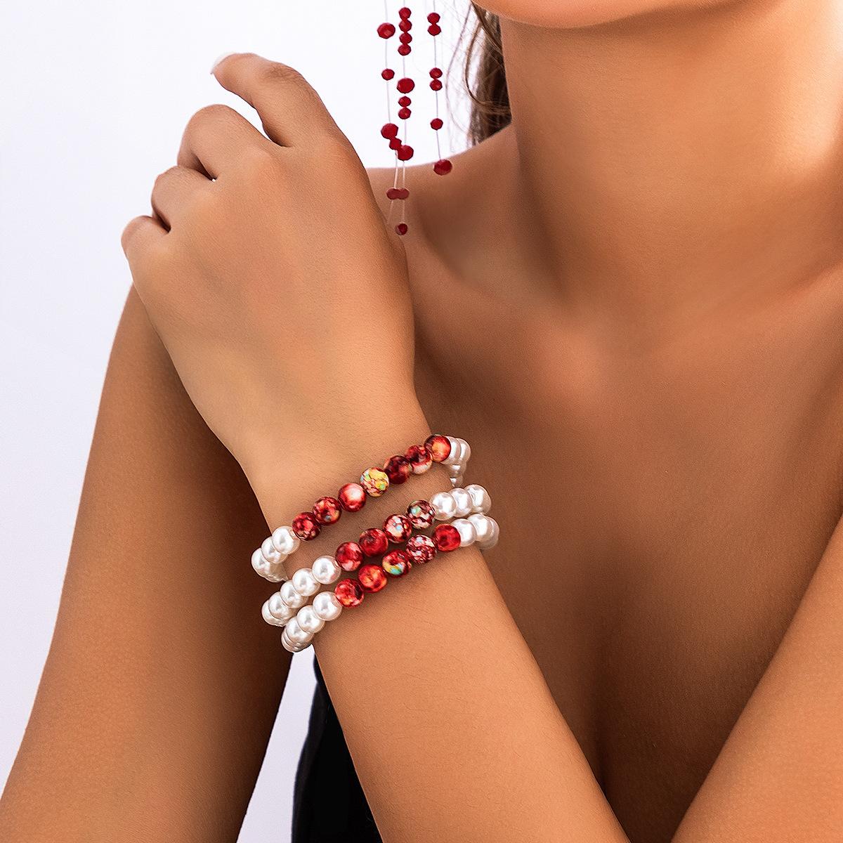 

Gothic Pearl Necklace Choker Halloween Blood Trickle Collarbone Necklace