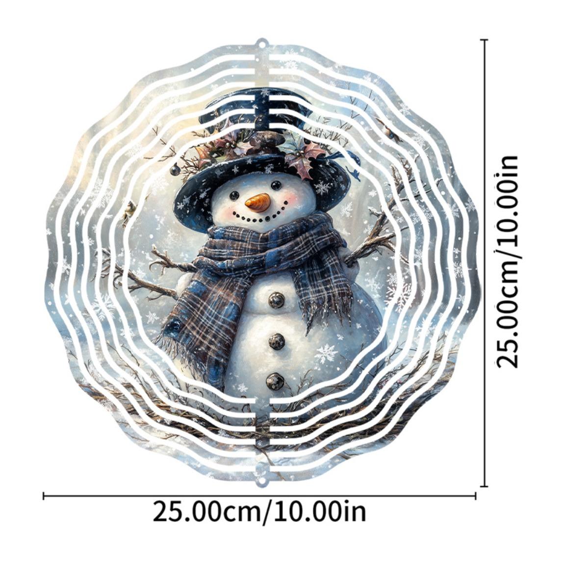 

10-дюймовый снеговик - праздничный уличный/комнатный подвесной декор со шляпой и шарфом 01A