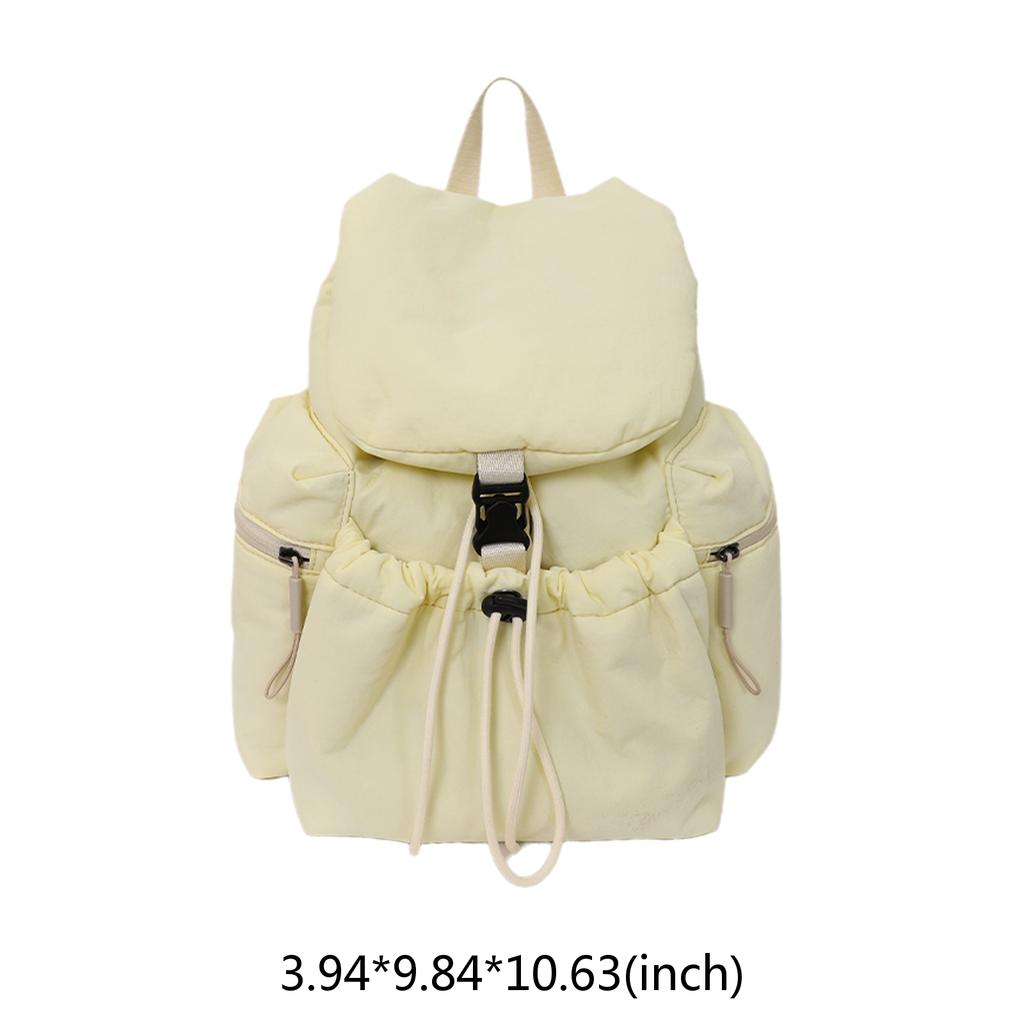 Women Drawstring Rucksack Lightweight Travel Gym Bag Nylon Casual Bookbag for Outdoor Travel College University Campus