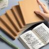 A6 Dickes Notizbuch 256 Seiten Kraftpapier-Einband Liniert Leer Gitter Innenseiten Tragbares Kleines Taschennotizbuch