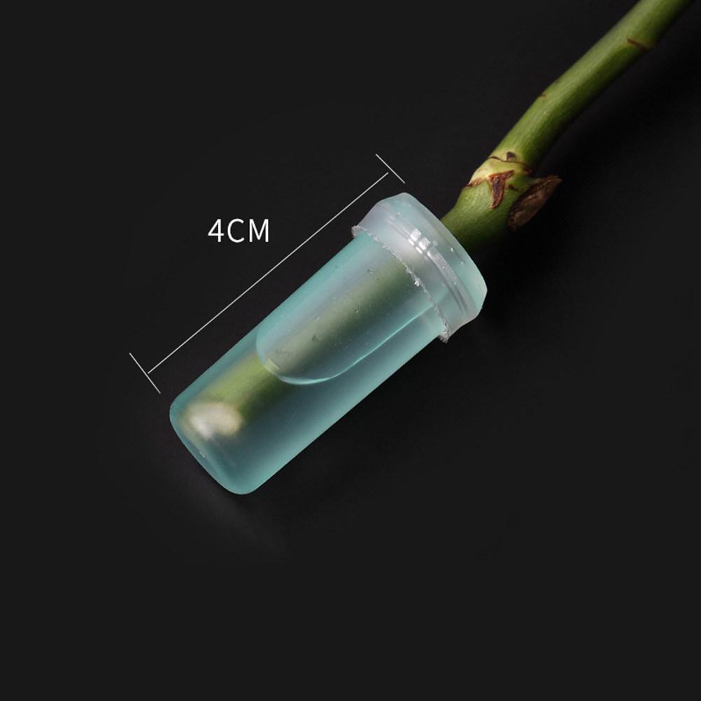 20Pcs Fresh Floral Water Tubes Leak Proof Preservation Tubes with Rubber Caps Perfect for Flower Shop Supplies 7.2x1.8cm Sky