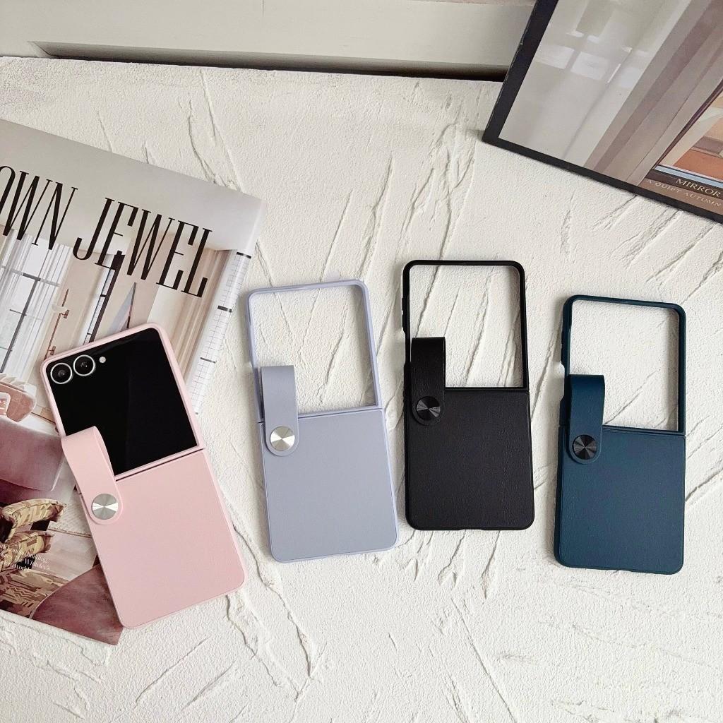 Etui na telefon w stylu torebki z paskiem na nadgarstek dla Samsung Galaxy Z Flip 8 7 FE 6 4 3 Flip8 Flip7 Flip6 Odporne na wstrząsy Twarda Osłona Ochronna