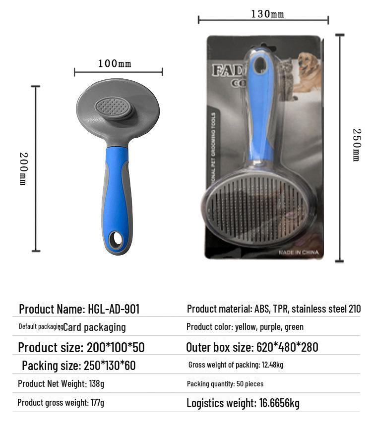 Spot Pet Supplies Stainless Steel Self-Cleaning Comb for Cats and Dogs