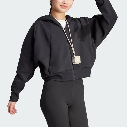 adidas Z.N.E. Full-Zip Hoodie Cardigan Zip Sweatshirt Women's Black IN5128