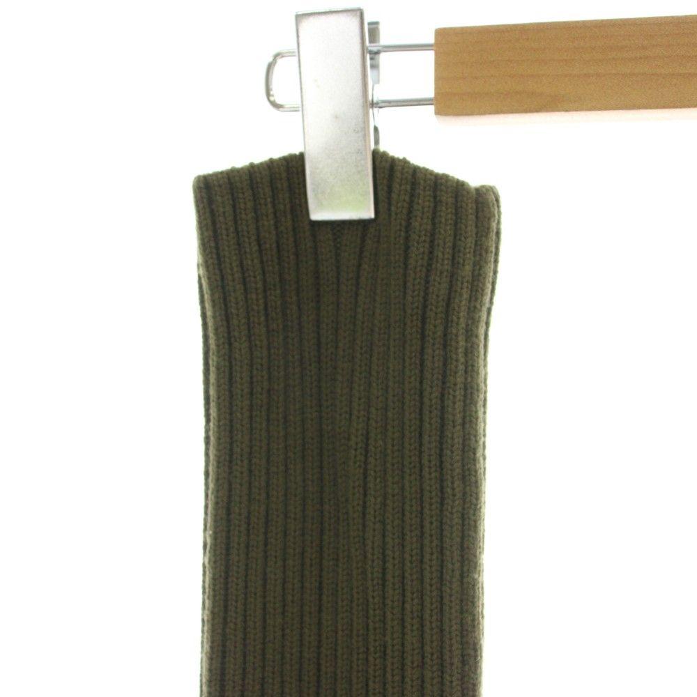 Used ETRO leg warmers rib knit wool 3 khaki ES GY50
