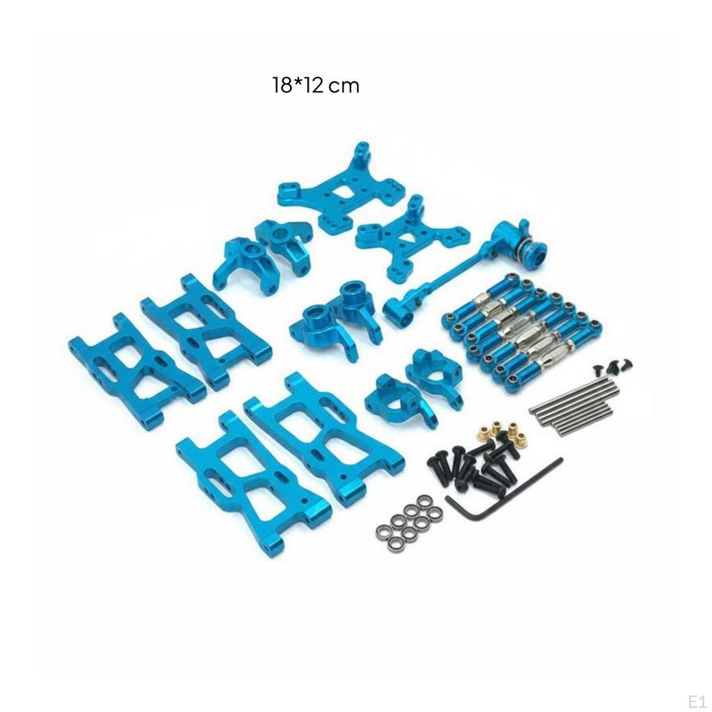 RC Car Metal Parts Kit Steering and Arm Set Fit Aluminum Shock Absorption System for WLtoys