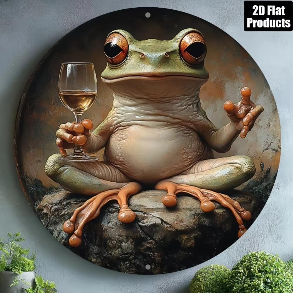 Vintage Frog Metal Tin Sign Bar Kitchen Decor Rustic Pub Cafe Wall Plaque
