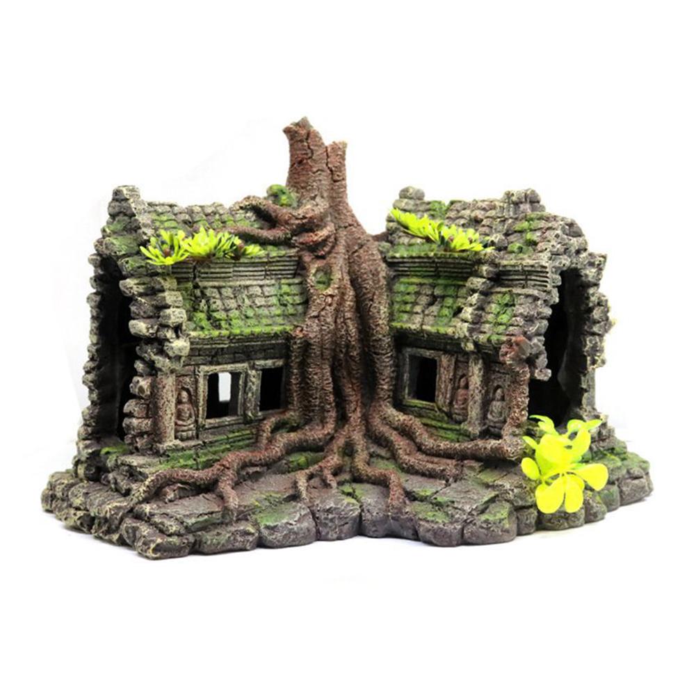 Artificial Tree House Ornaments Resin Crafts Pet Supplies Aquarium Fish Tank Beautification Decoration Accessories