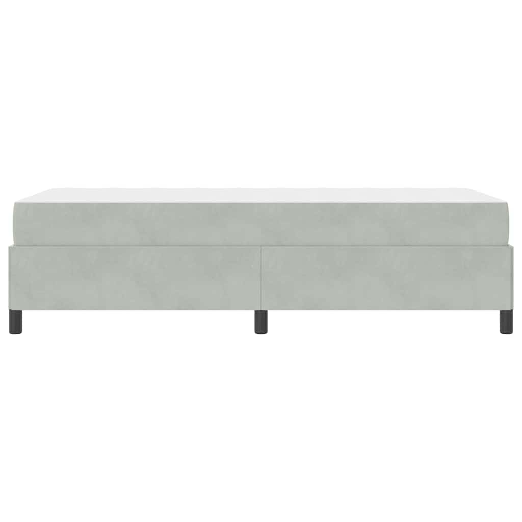 Bed Frame with Mattress Light Grey 90 x 200 cm Fabric