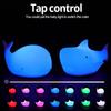 Cartoon Whale Night Light Soft Silicone USB Rechargeable for Night Lighting Children Kids Bedroom Sleep Living Room Lamp Decor