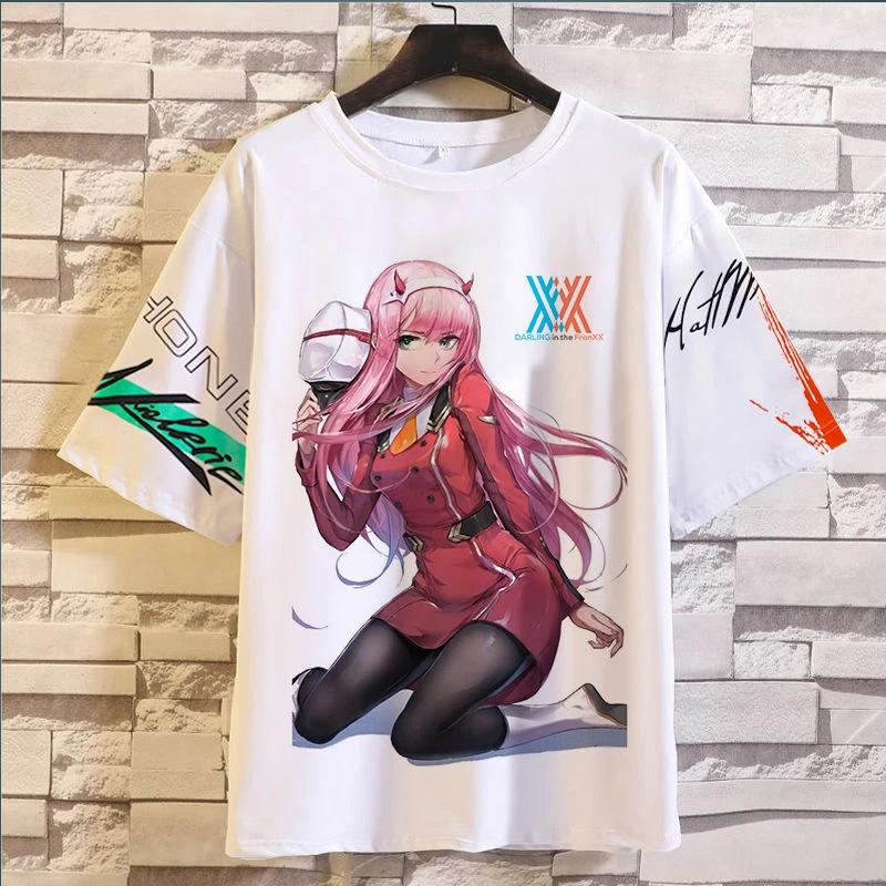 

DARLING in the FRANXX Аниме Манга Футболка Футболка Косплей Костюмы Полиэстер Унисекс L