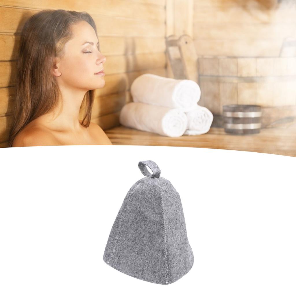 2pcs Men Sauna Hat Thick Absorbent Heat Insulating Breathable Sauna Steam Bath Accessories