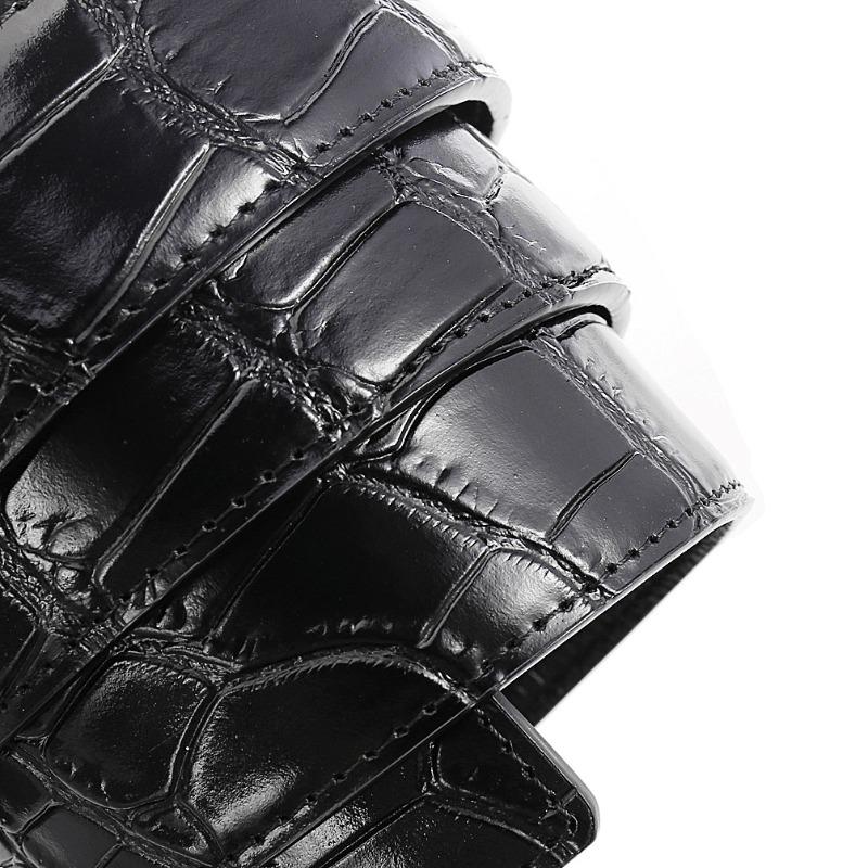 Pin Buckle Belt, Punched Belt, Men First Layer Cowhide Belt