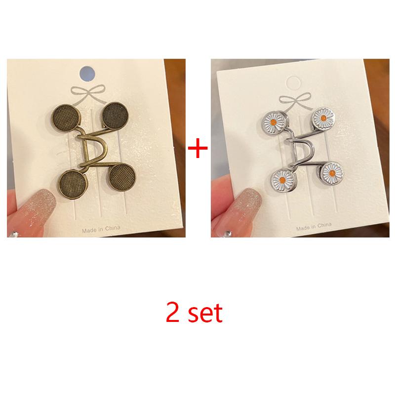 Spille in metallo per pantaloni e gonne da donna, jeans, clip per vita regolabile, accessori per abbigliamento, cucito, set di spille da donna, spille per stringere la vita