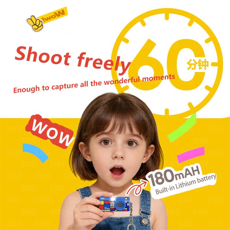 Digital Camera 1.47 Inch Keychain Camera Retro Support Memory Card 2K Very Small Camcorder Video Recorder With Flash
