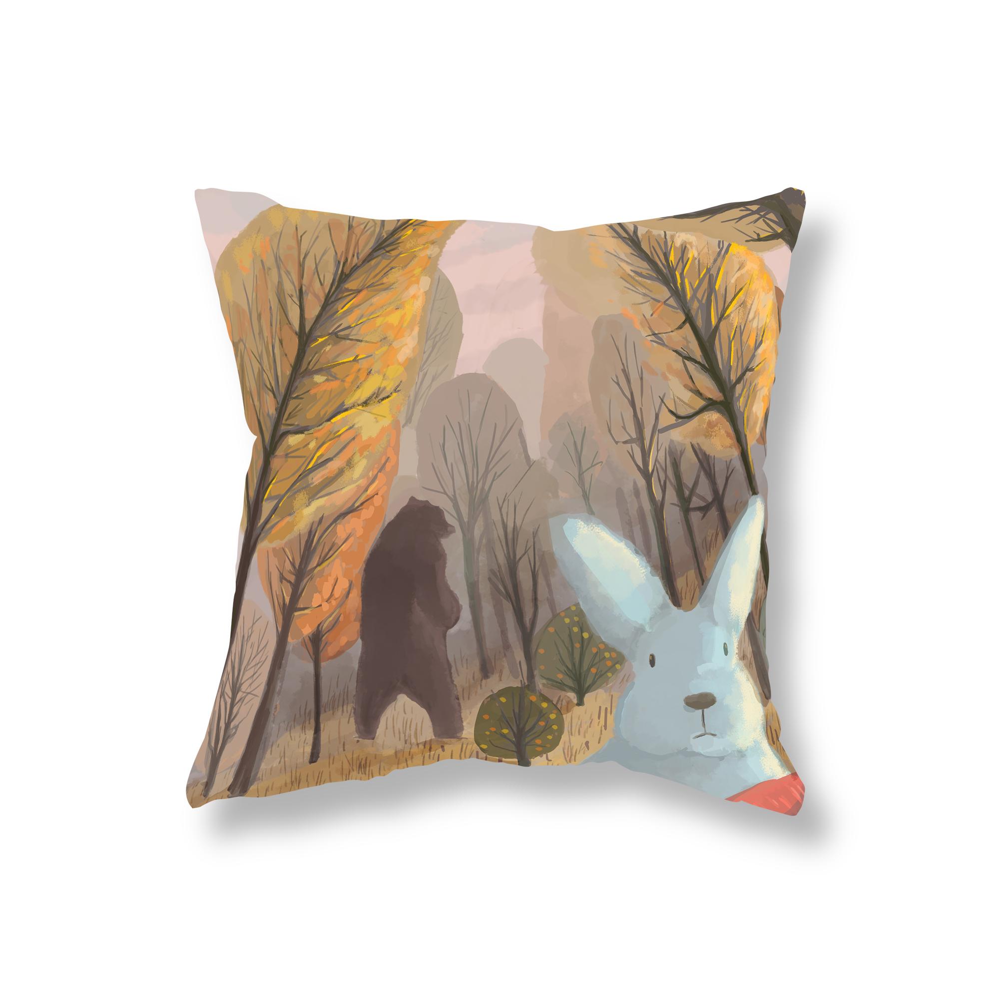 

Милая наволочка с изображением кота и кролика, наволочка для дивана, украшение для комнаты, прикроватная тумбочка для офисного игрового стула, наволочка, украшение для дома 40x40cm