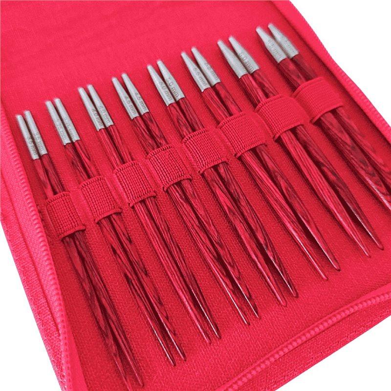 Removable Yarn Weaving Knitting Needle 8 Pairs Interchangeable Crochet Hooks Birch Wood Circular Knitting Set Sweater