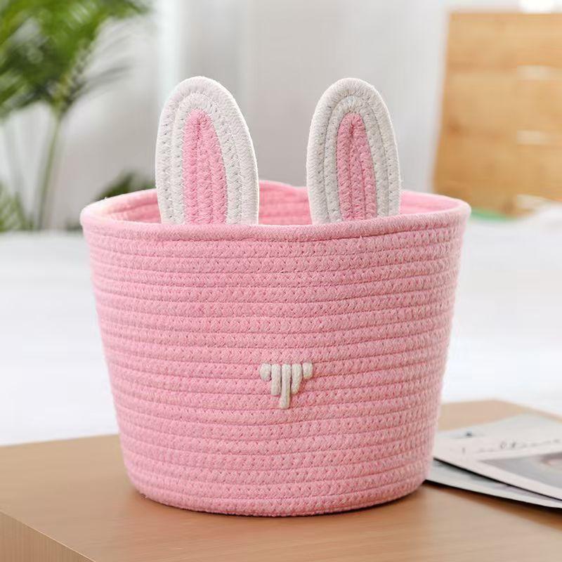 Cotton Rope Woven Storage Basket Keys Cosmetics Snacks Desktop Organiser Nordic Minimalist Home Decor