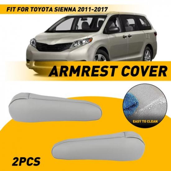 Pair & Left Right for Toyota Sienna 2011-2017 Front Armrest Seat Cover Leather