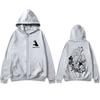 Anime My Hero Academia Shigaraki Tomura Reißverschluss Hoodie Herren Retro Fleece Reißverschluss Jacke Mann Cartoon Manga Cosplay Sweatshirt