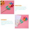 12 Pcs Colorful Windmill Toy Kids Pinwheels Handheld Garden Decorative Stakes Wind Spinners Outdoor Garden Supplies