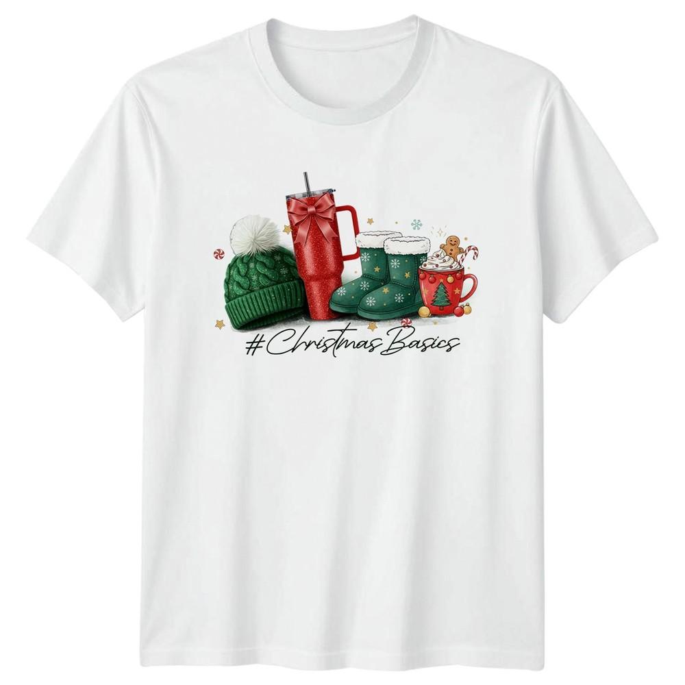 Christmas Basics Christmas Holidays Unisexs Unisexs Graphic Tee Winter Apparel Cozy S