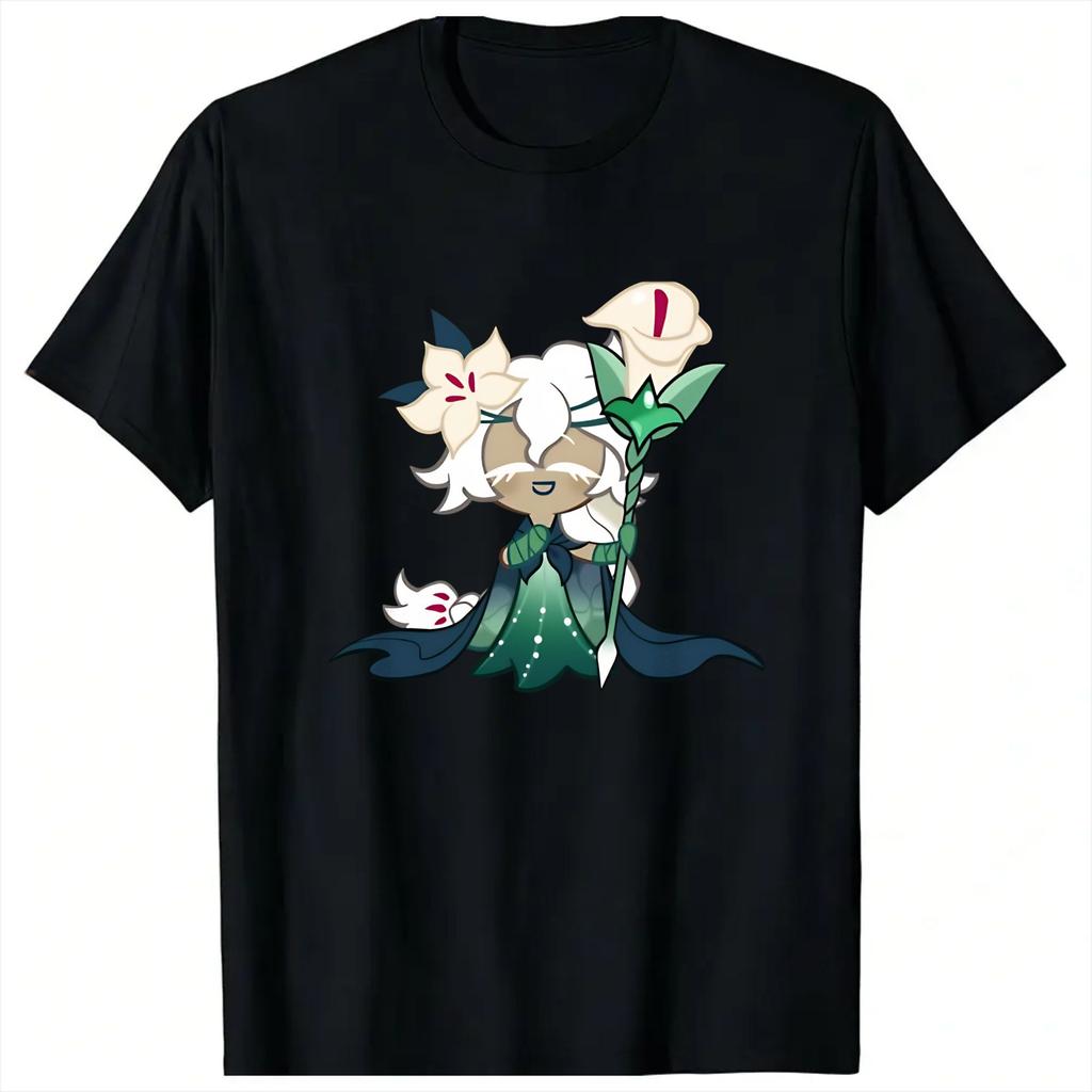 cookie run characters T Shirts Unisexs Cotton Fun TShirt O Neck Tees Short Sleeve Tops Graphic Printed