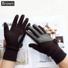 Winter Warm Cotton Knitted Driving Gloves Women's Fashion Touch Screen New Threaded Sleeves Windproof and Cold-Proof Finger