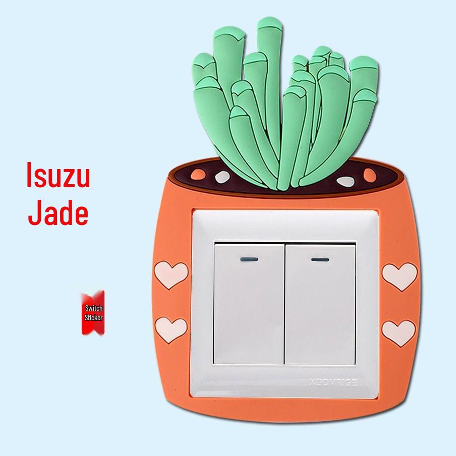 Luminous 3D Succulent Soft Rubber Switch Cover & Wall Decoration