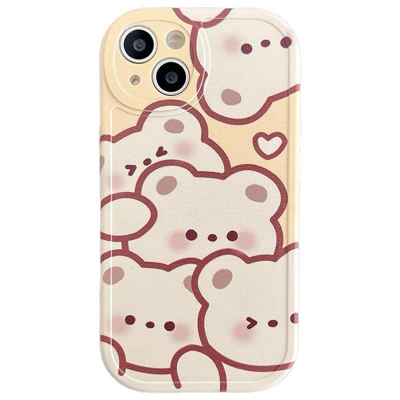 Full Screen Bear Bunny iPhone Case: Compatible with 14 Pro Max, 13, 12/11, XS/XR/X/678, Soft & All-Inclusive