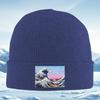 Wave Boats Mountain Sky Art Style Unisex Women Unisex Knitted Hat Beanie Pullover Cap Winter Thermal Warm Christmas Outdoor Cycling