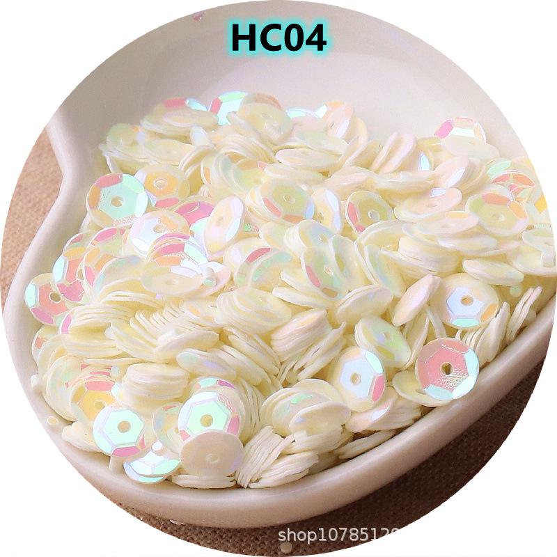 Paetês Côncavos Redondos AB Iridescentes de 6mm - Peças Curvas Brilhantes para Acessórios de Roupa e Joias DIY