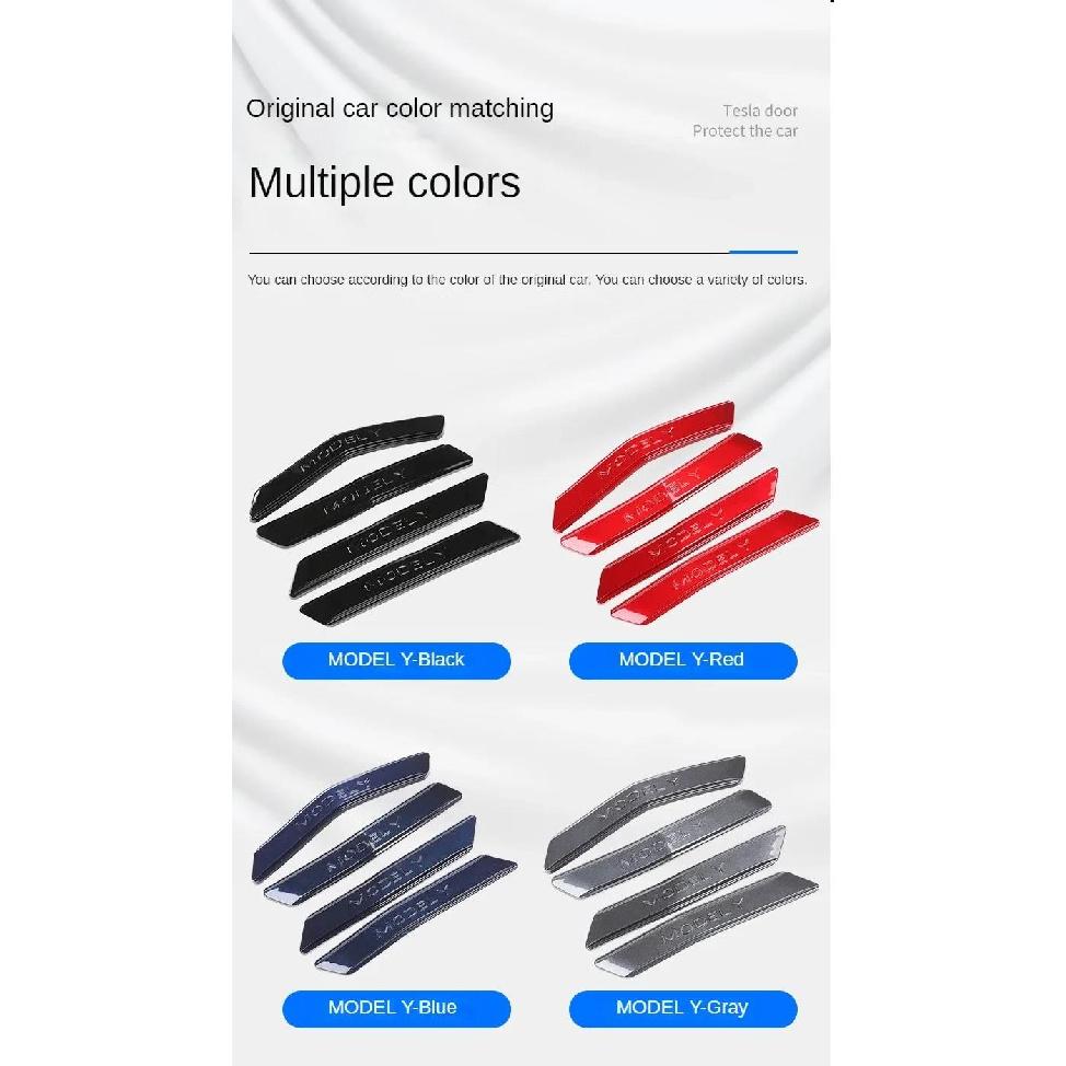For Tesla Model Y Juniper 2025 Door Protector Strip Anti-Collision Model 3 Door Side Edge Protection Sticker Guard Accessories Interior Mirrors 6