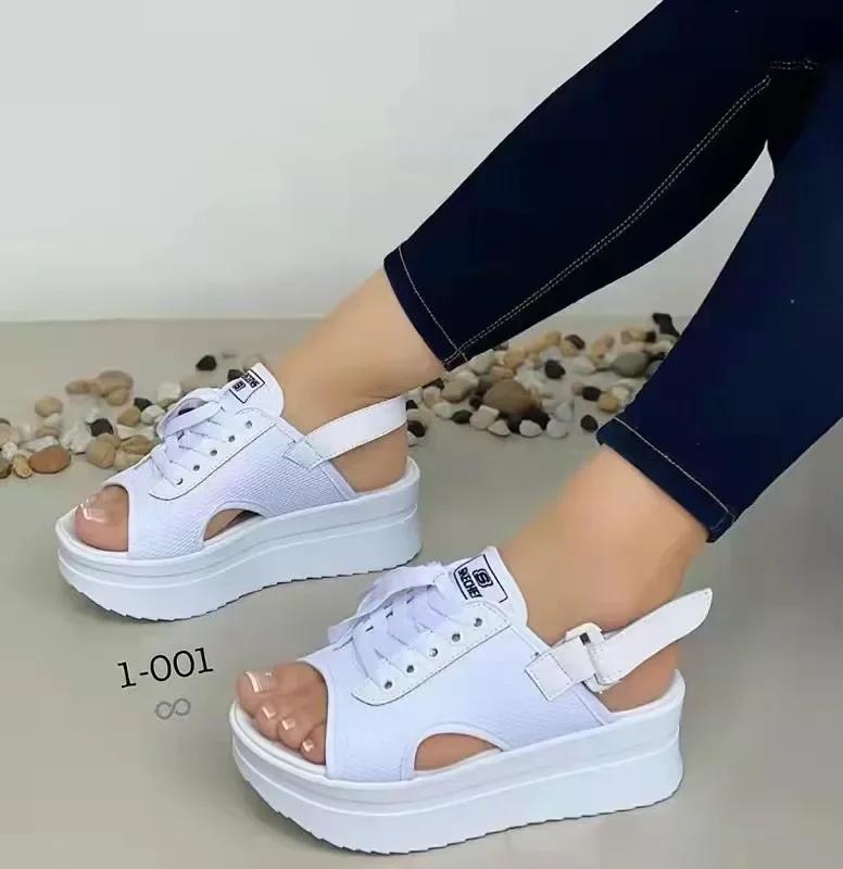 Platform Women Sandals Female Trend High-heeled Sandals Summer Beach New Open Toe Casual Shoes for Women Pantuflas De Mujer2024