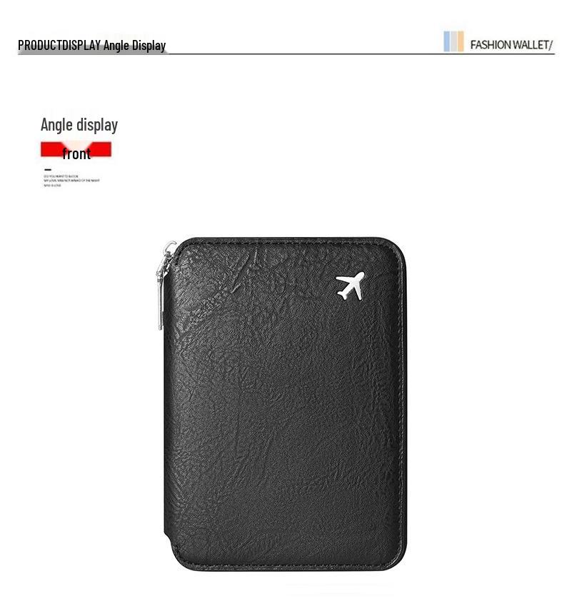 Cross-Border Large Capacity Travel Passport Holder with Zipper: Ticket and Card Storage, Customizable Logo