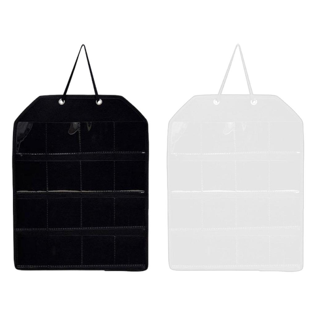 Multifunctional Wall Hanging Badges Display Organizer with 16 Pockets Storage and Accessories for Home And Office