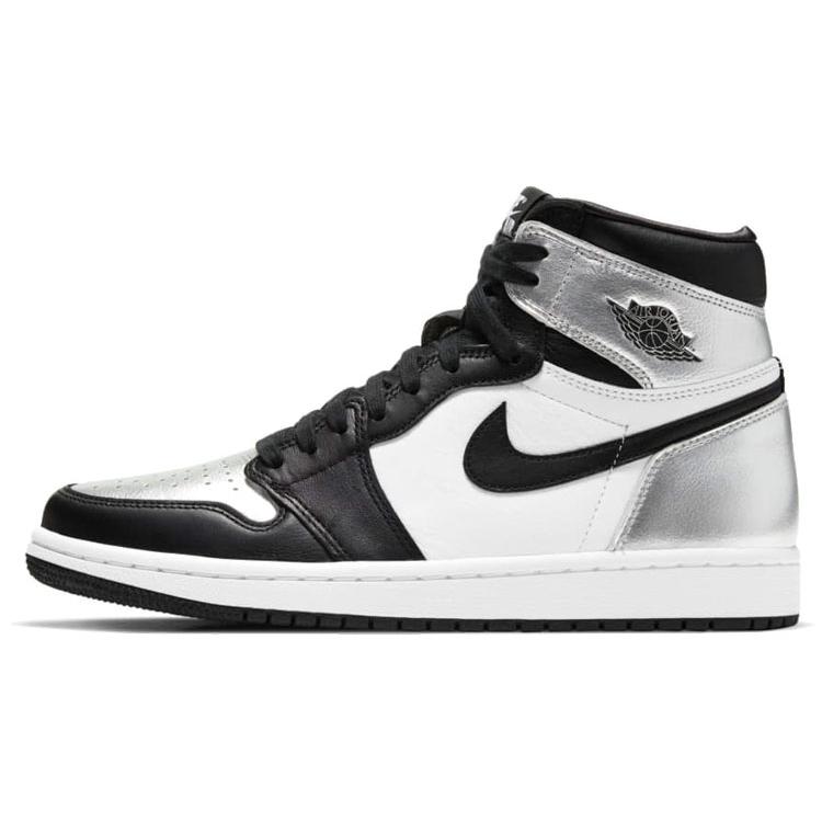 

Новые женские кроссовки JORDAN 1 Retro High Silver Toe CD0461-001 35.5